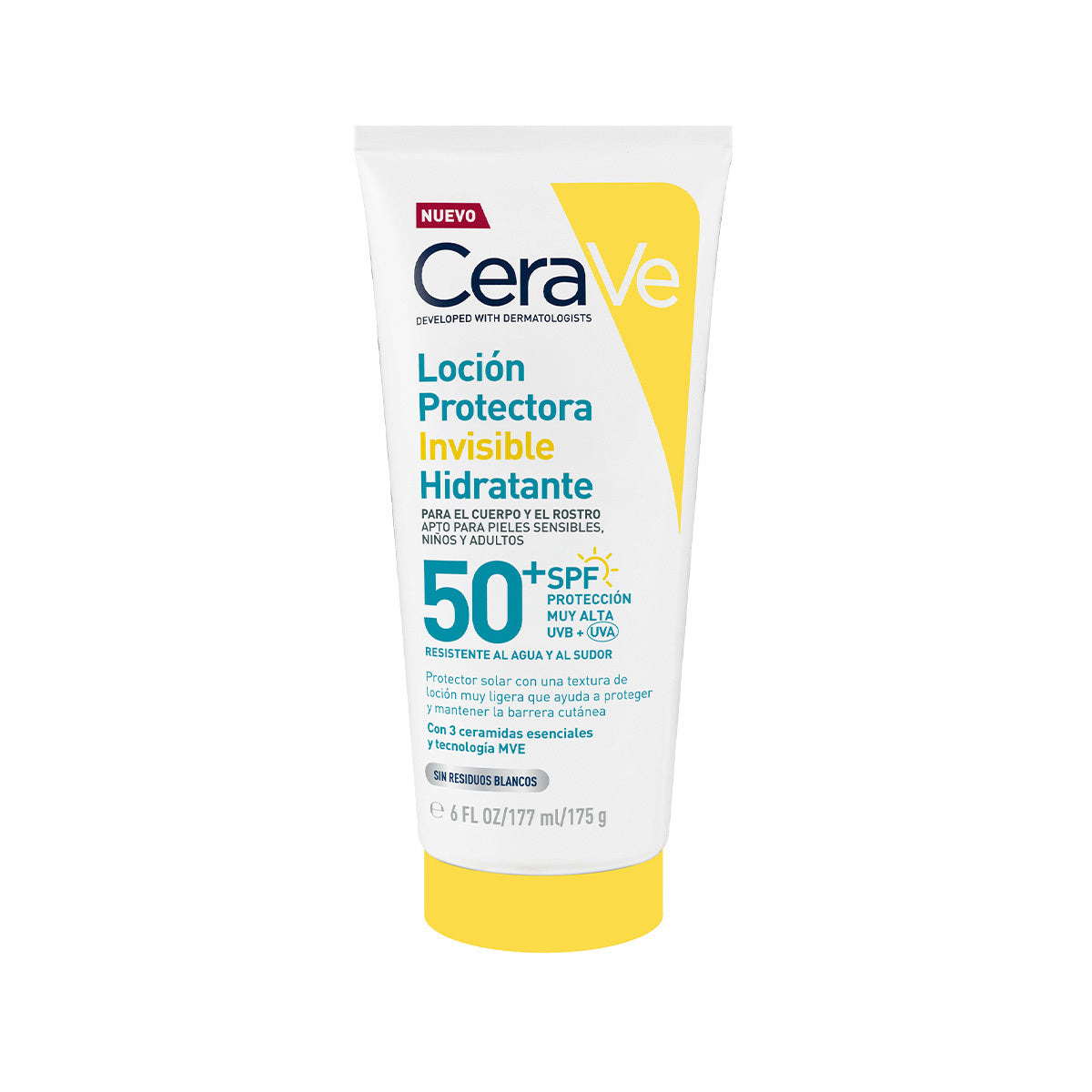 Cerave Locion Proteccion Solar Invisible Hidratante 50Fps 177 Ml
