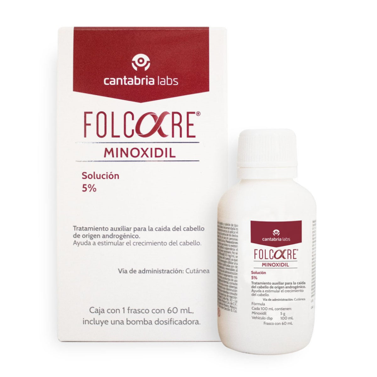 Folcare Minoxidil Solucion 5% Fco.60 Ml